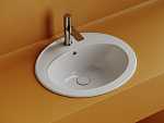 Раковина встраиваемая сверху овальная Ceramica Nova Sun CN6079 фарфор цвет белый