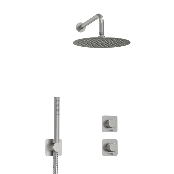 Душевая система со смесителем Wasserkraft Tauber A6451.296.097.121.275.100.276 монтаж встраиваемая в стену без термостата никель