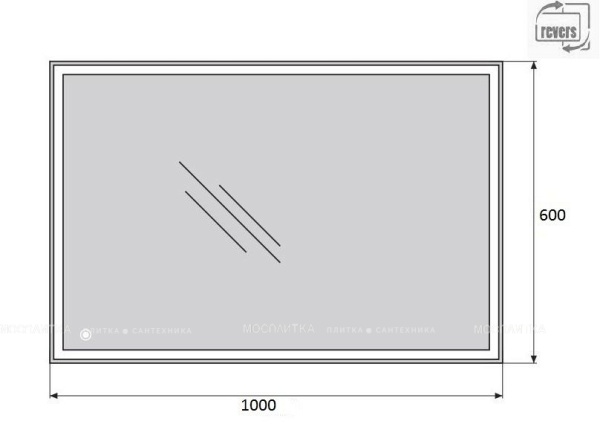 Зеркало с подсветкой BelBagno  SPC-GRT-1000-600-LED-TCH 100x60 сенсор