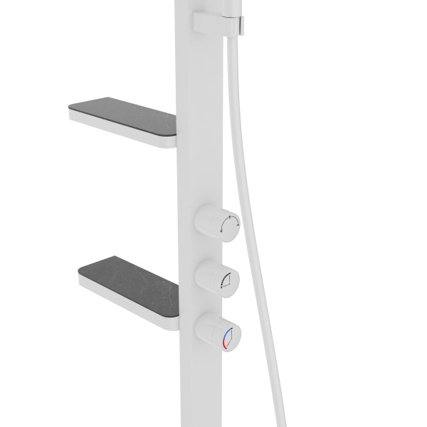 Душевая система со смесителем Vincea Inspire VSFS-3I11W монтаж настенная без термостата белый
