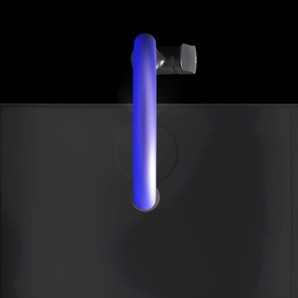 Смеситель для кухни Am.Pm Like F8007827 с подключением к фильтру черный/синий