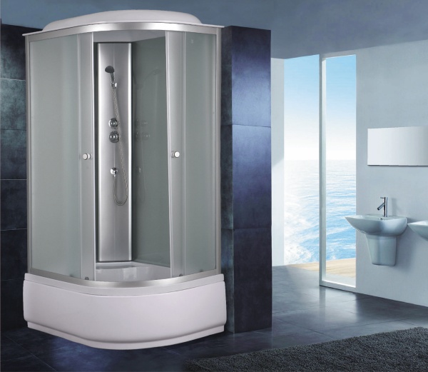 Душевая кабина с крышей Niagara Eco NG-7310-14L асимметричная  120x80 стекла матовые, профиль матовый хром