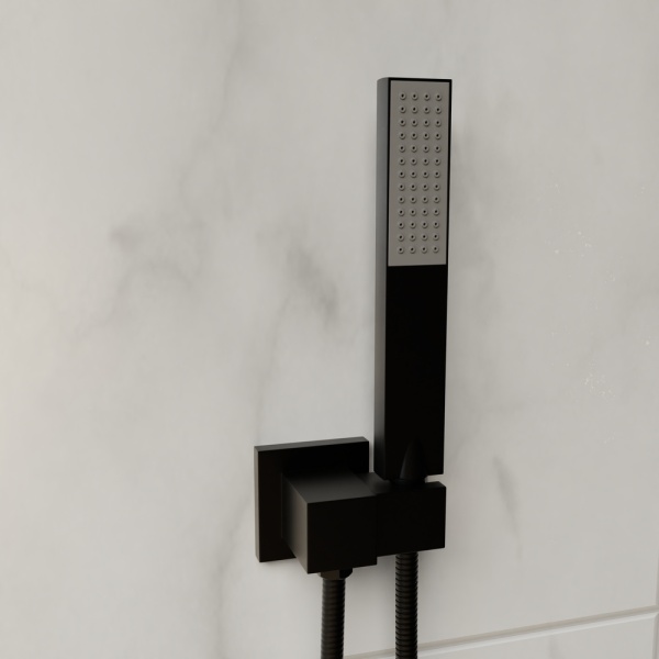 Душевая система со смесителем RGW Shower Panels 51140856-04 монтаж встраиваемая в стену без термостата черный