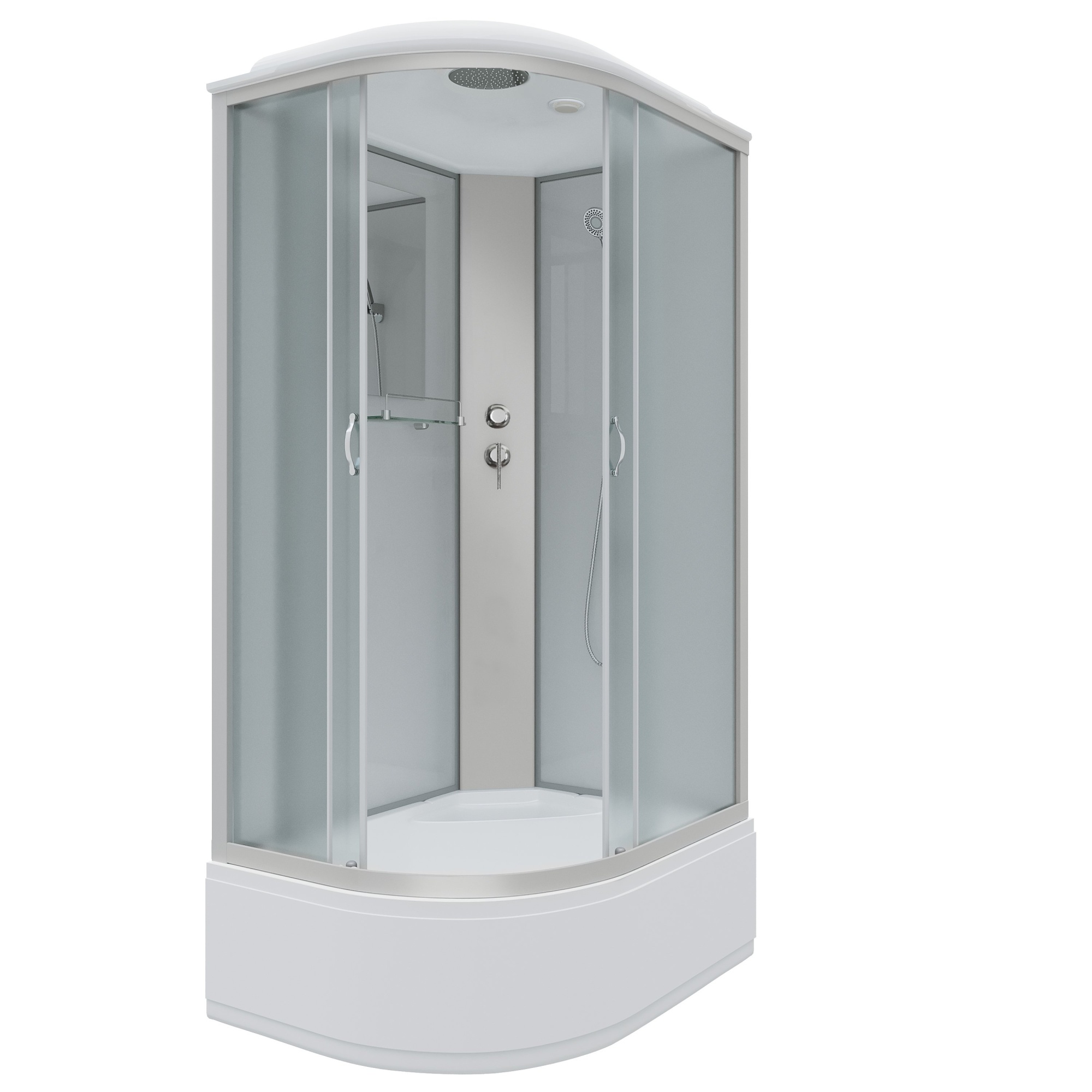 Душевая кабина с крышей Niagara Classic NG-2310-14R асимметричная  120x80 стекла матовые, профиль матовый хром