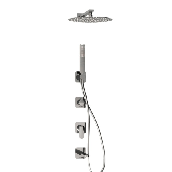 Душевая система со смесителем Wasserkraft Weida 3100 A3151.269.270.090.116.271.087.103 монтаж встраиваемая в стену без термостата хром