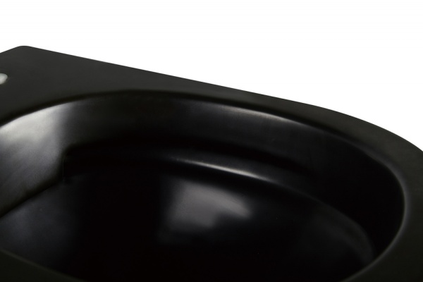 Унитаз подвесной Abber Bequem AC1103MB Rimless фарфор черный матовый