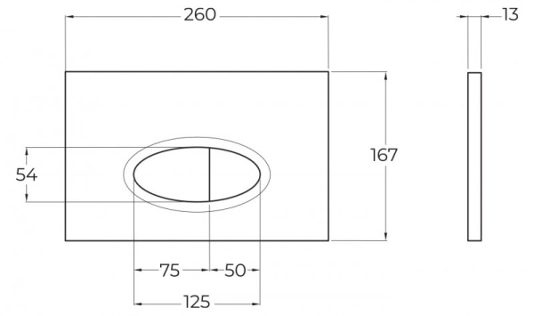 Кнопка смыва BelBagno  BB052BL цвет белый