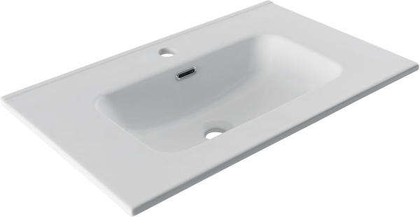 Раковина мебельная прямоугольная Aquanet Flat 00330430 керамика цвет белый матовый