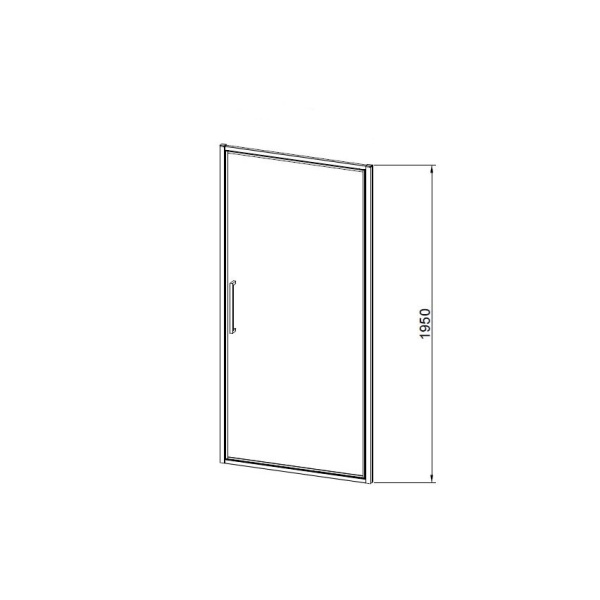 Душевая дверь Vincea Slim VDP-4SL100CLB 100 см стекла прозрачные, профиль черный