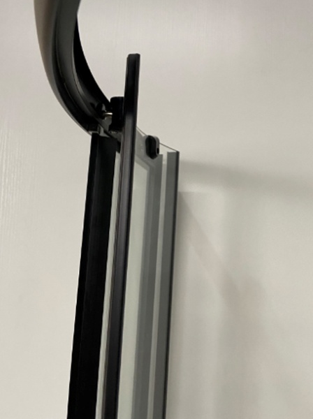 Душевой угол Niagara Eco NG-007-14BLACK 90x90 стекла прозрачные с узором, профиль черный