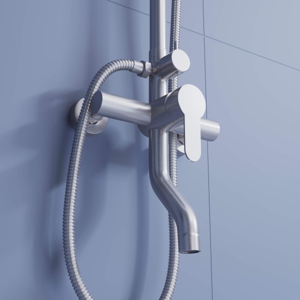 Душевая система со смесителем RGW Shower Panels 59140124-13 монтаж настенная без термостата хром