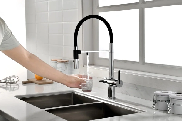 Смеситель для кухни Paulmark Gravity Gr213888-CR с подключением к фильтру хром