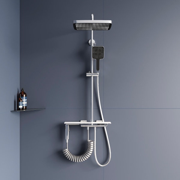 Душевая система со смесителем RGW Shower Panels 51140135-01 монтаж настенная с термостатом хром