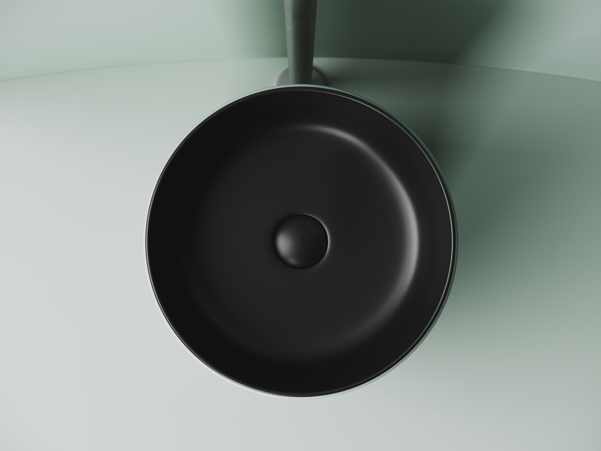 Раковина накладная круглая Ceramica Nova Element CN6073MB фарфор цвет черный матовый