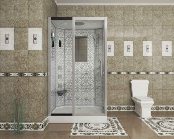 Душевая кабина с крышей Niagara Luxe 7711WL прямоугольная   стекла , профиль хром