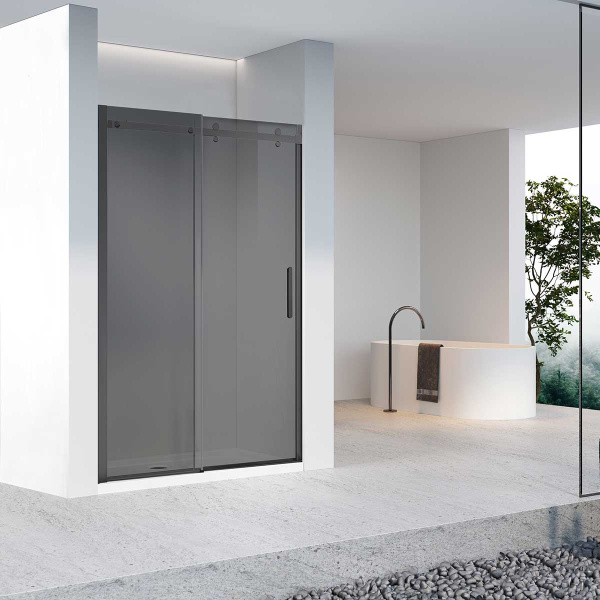 Душевая дверь Vincea Como-N VDS-4CN160CGB 160 см стекла тонированные, профиль черный