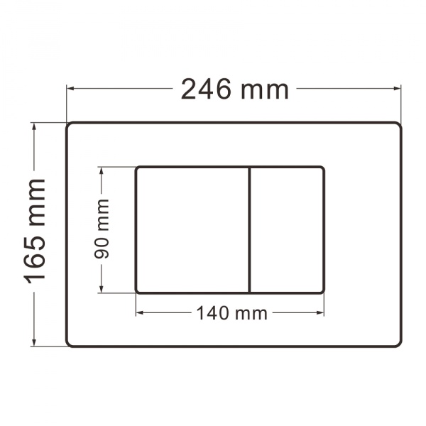 Кнопка смыва Abber  AC0120MB цвет черный матовый