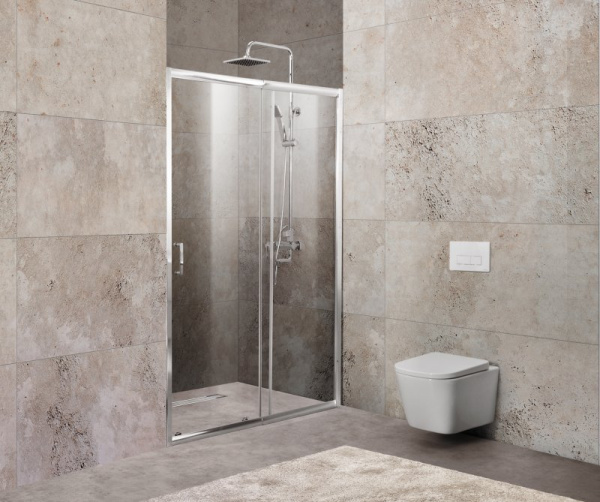 Душевая дверь BelBagno Unique UNIQUE-BF-1-110/125-P-Cr 110-125 см стекла рифленые, профиль хром