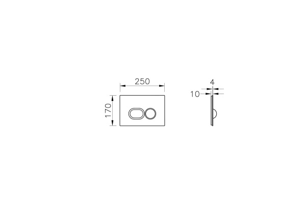Кнопка смыва механическая VitrA Liquid 740-2101 цвет черный