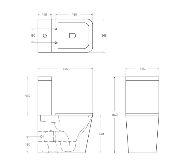 Чаша напольного унитаза BelBagno Ardente-R BB02093CPR/SC цвет белый