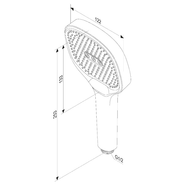 Лейка для душа Damixa Merkur 940020300 черный 