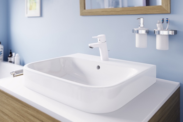 Смеситель для раковины Kludi Pure&Easy 372909165 белый/хром