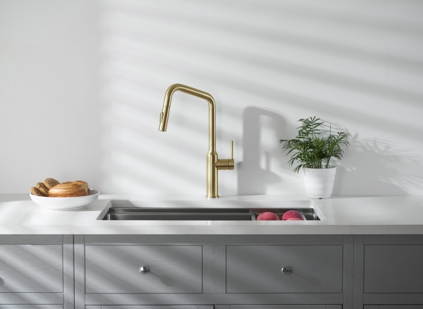 Смеситель для кухни Timo Saona 2386/17FL без подключения к фильтру матовое золото