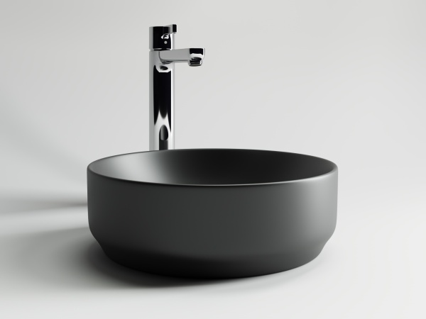 Раковина накладная круглая Ceramica Nova Element CN6007 фарфор цвет черный матовый
