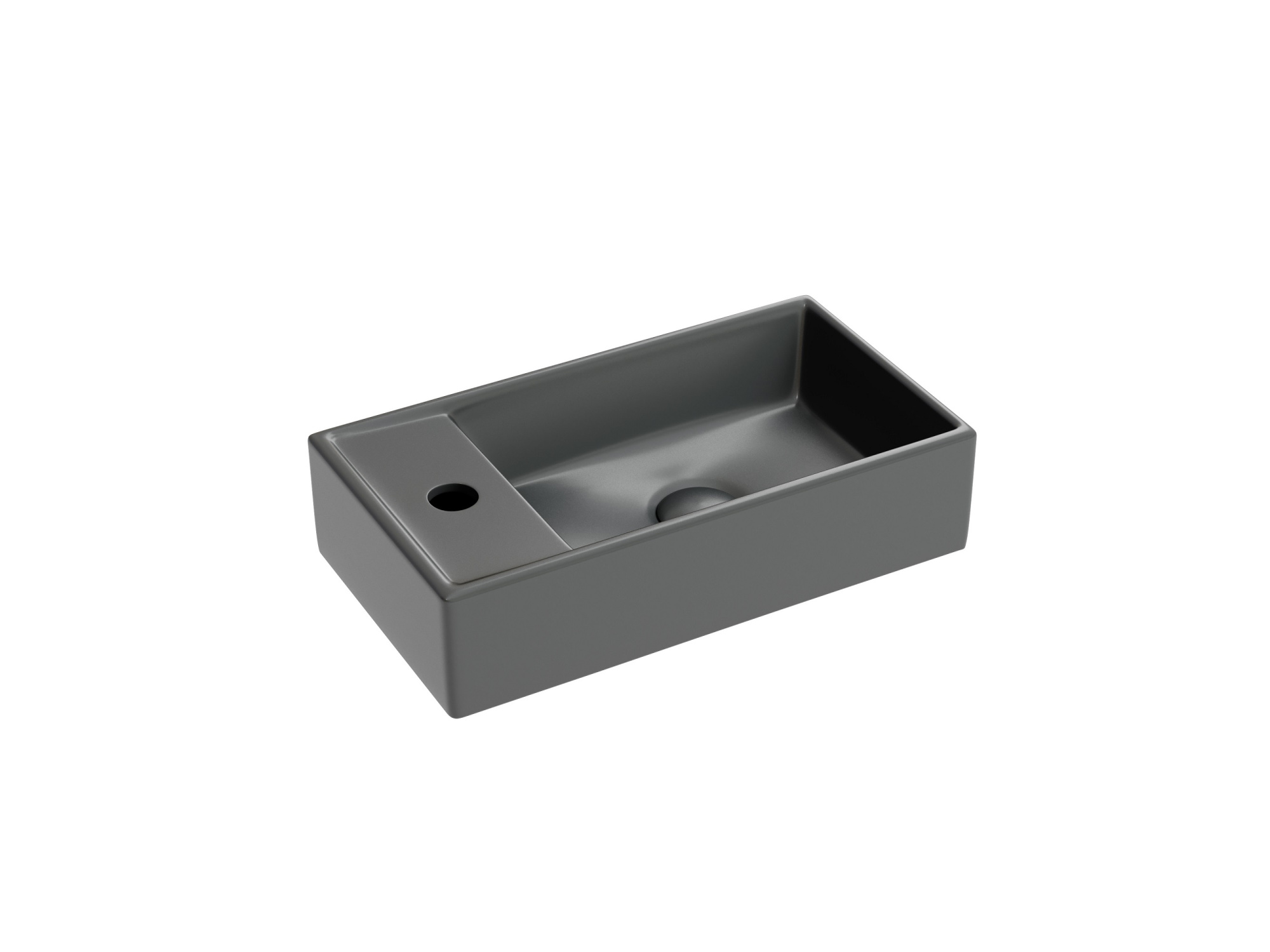 Раковина подвесная прямоугольная Ceramica Nova Element CN6051RMDH фарфор цвет темно-серый матовый