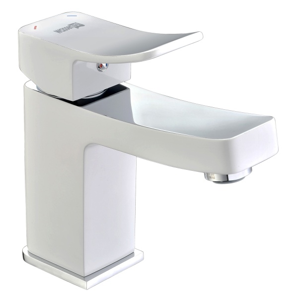 Смеситель для раковины Wasserkraft Aller 1063WHITE белый/хром