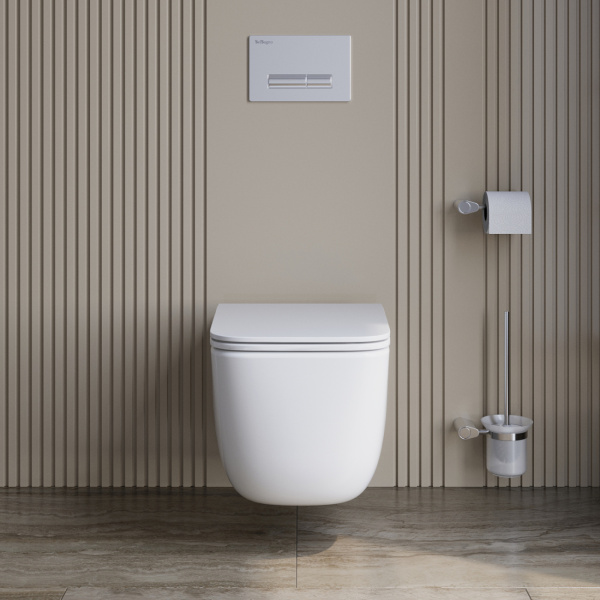 Унитаз подвесной BelBagno Luce BB076CH-TOR/SC Tornado фаянс белый