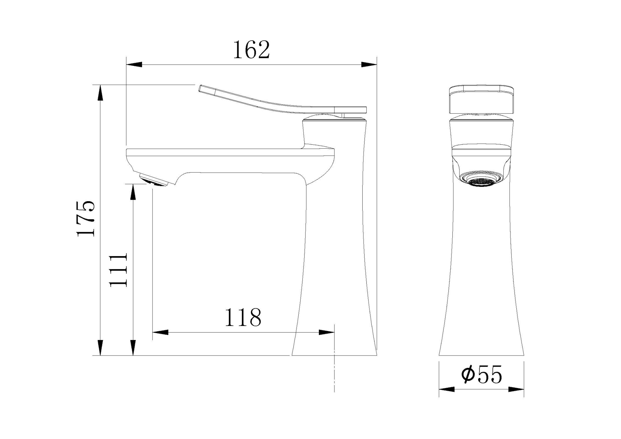 Смеситель для раковины Grossman Advans 510.K35.09.100 хром