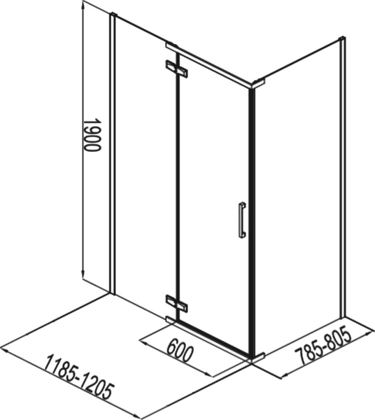 Душевой угол Aquanet Logic AE32-S-120x80U-CT прямоугольная  стекла прозрачные, профиль хром