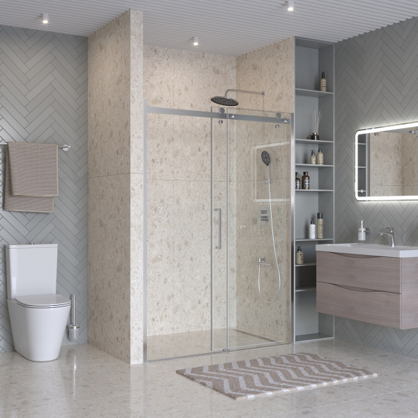 Душевая дверь BelBagno Marino MARINO-2-BF-1-150-C-CR 150 см стекла прозрачные, профиль хром