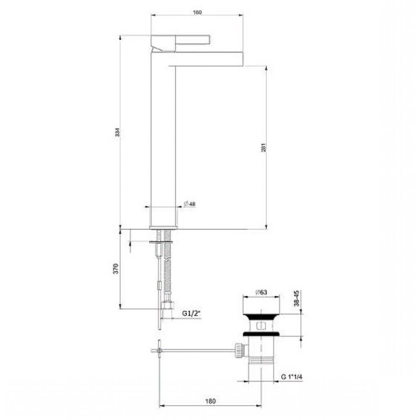 Смеситель для раковины Webert DoReMi DR830402345 никель