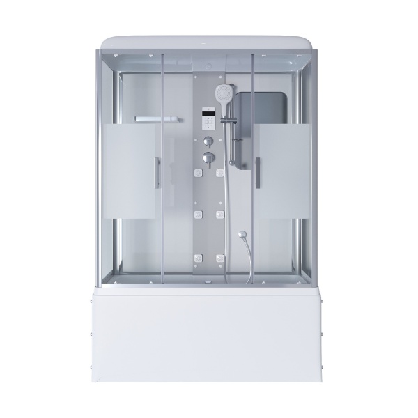 Душевая кабина с крышей Niagara Ultra NG-3170-01 прямоугольная  170x75 стекла прозрачные с узором, профиль хром