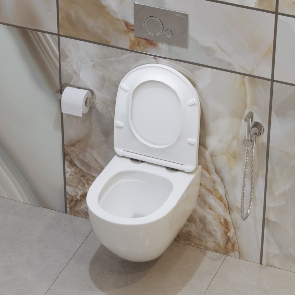 Унитаз подвесной BelBagno Amanda BB051CH-TOR-FC/SC Tornado фаянс белый