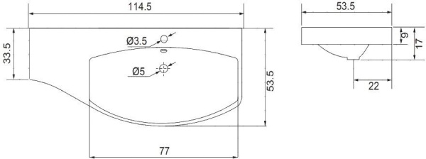Раковина мебельная прямоугольная Aquanet Опера НФ-00007628 литьевой мрамор цвет белый