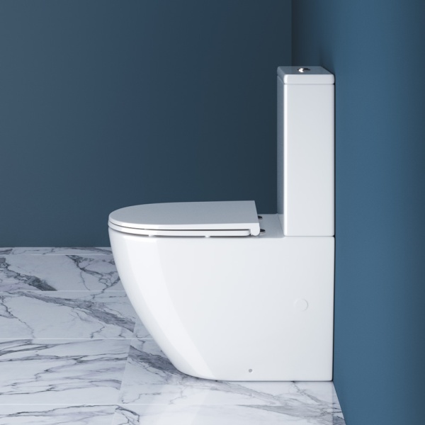 Унитаз напольный BelBagno Sfera-R  Rimless фаянс белый