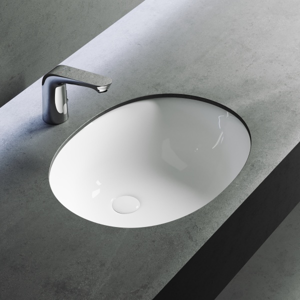 Раковина встраиваемая снизу овальная Ceramica Nova Element CN6043 фарфор цвет белый