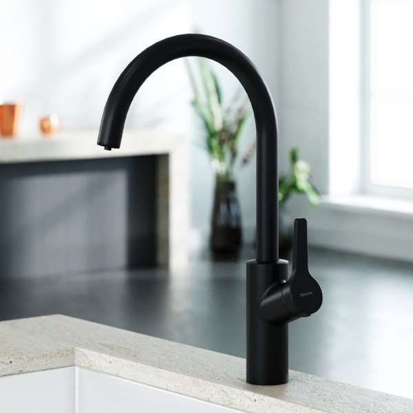 Смеситель для кухни Damixa Eclipse 310721300 с подключением к фильтру черный матовый