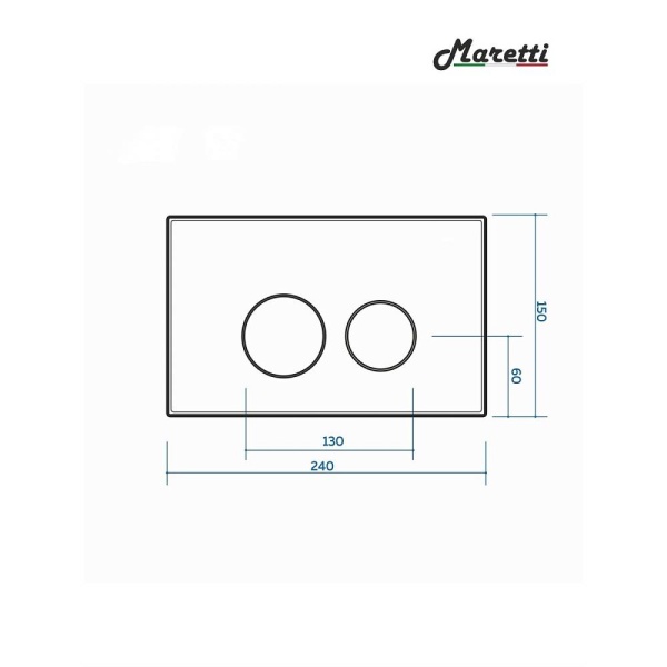 Кнопка смыва Maretti Elena AC12EA-015 цвет хром
