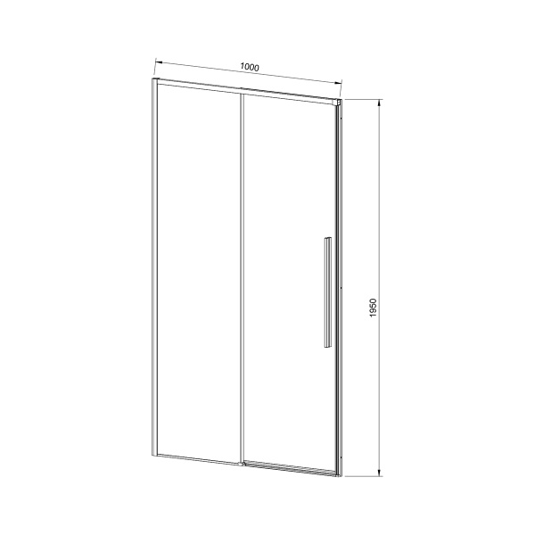 Душевая дверь Vincea Slim-N VDS-4SN100CL 100 см стекла прозрачные, профиль хром