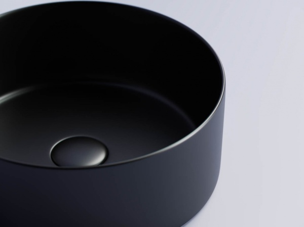 Раковина накладная круглая Ceramica Nova Element CN6032MB фарфор цвет черный матовый