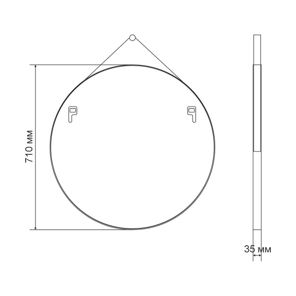 Зеркало для ванной комнаты Vincea  VLM-2N700 70x70 без подсветки