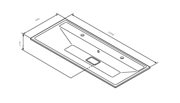 Раковина  прямоугольная Am.Pm Inspire V2.0 M50AWPX1201WG искусственный мрамор цвет белый матовый
