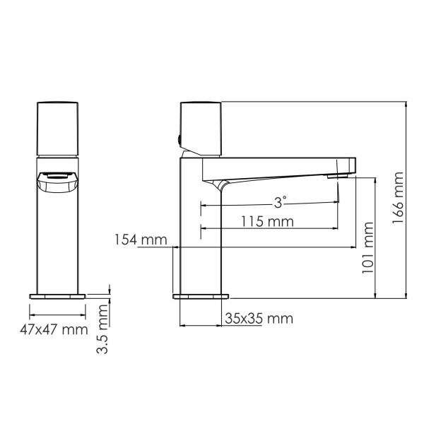 Смеситель для раковины Wasserkraft Nuthe 9103 черный