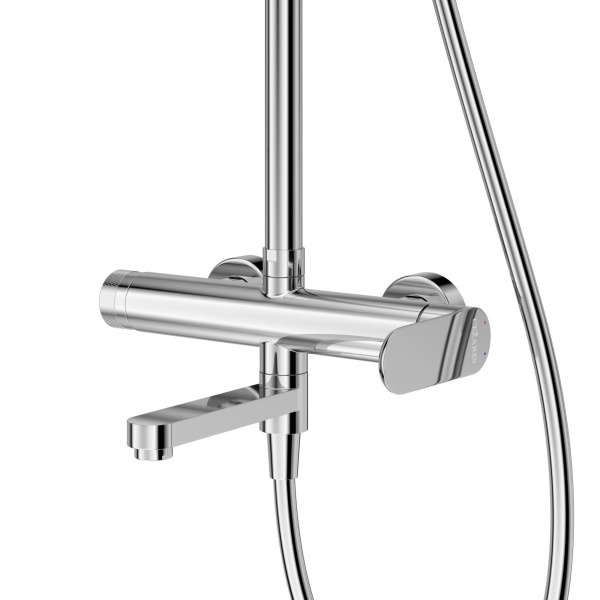 Душевая система со смесителем Cezares Stylus STYLUS-CVD-01 монтаж настенная без термостата хром