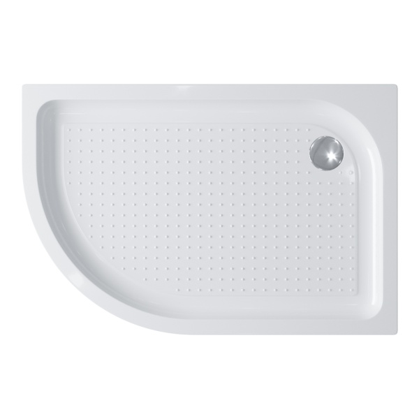 Душевой поддон низкий BelBagno  TRAY-BB-RH-100/80-550-15-W-R ассиметричный акрил 100x80 белый