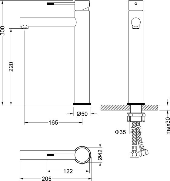 Смеситель для раковины Timo Saona 2311/17F матовое золото